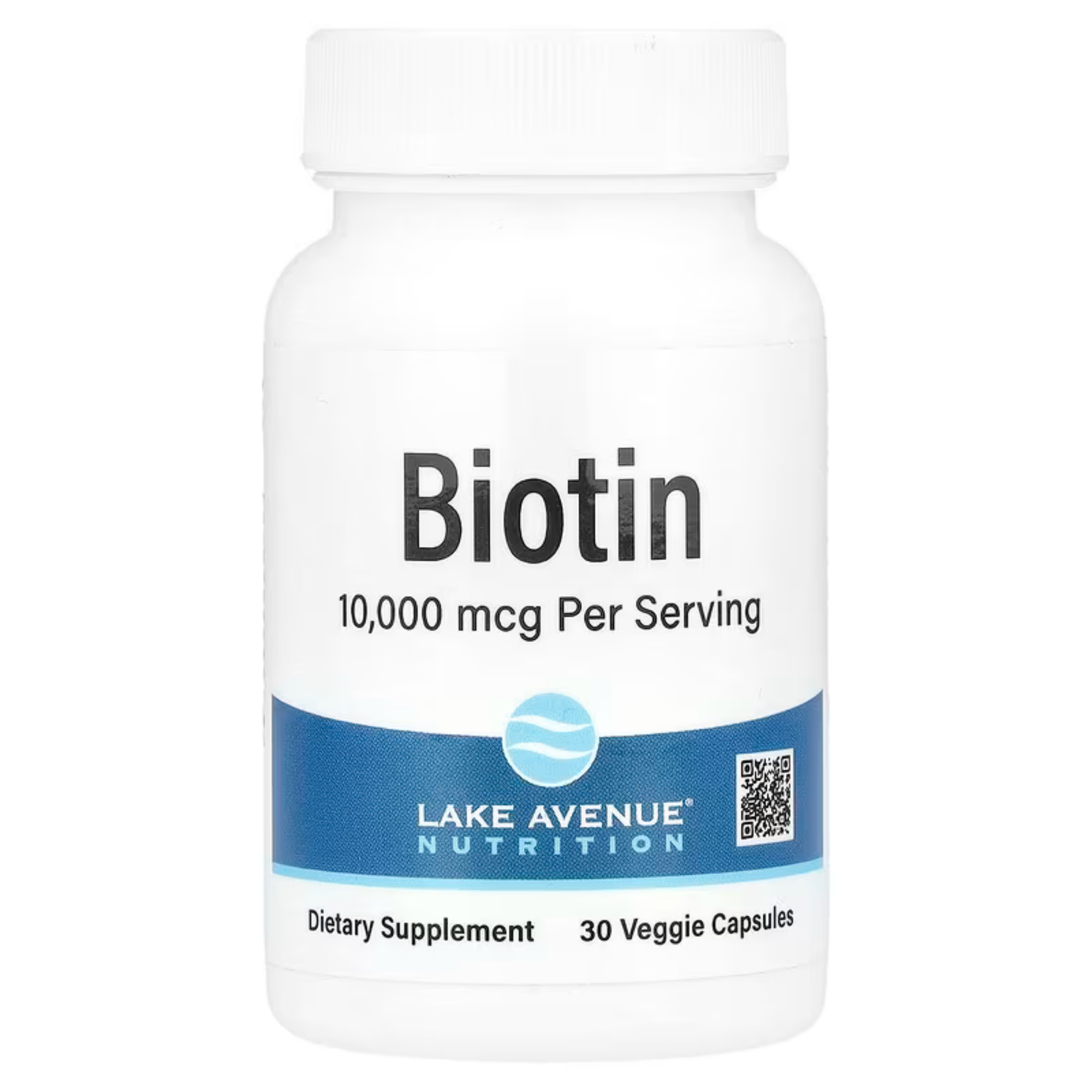 Lake Avenue Nutrition Biotin 10.000 mcg – 30 pflanzliche Kapseln