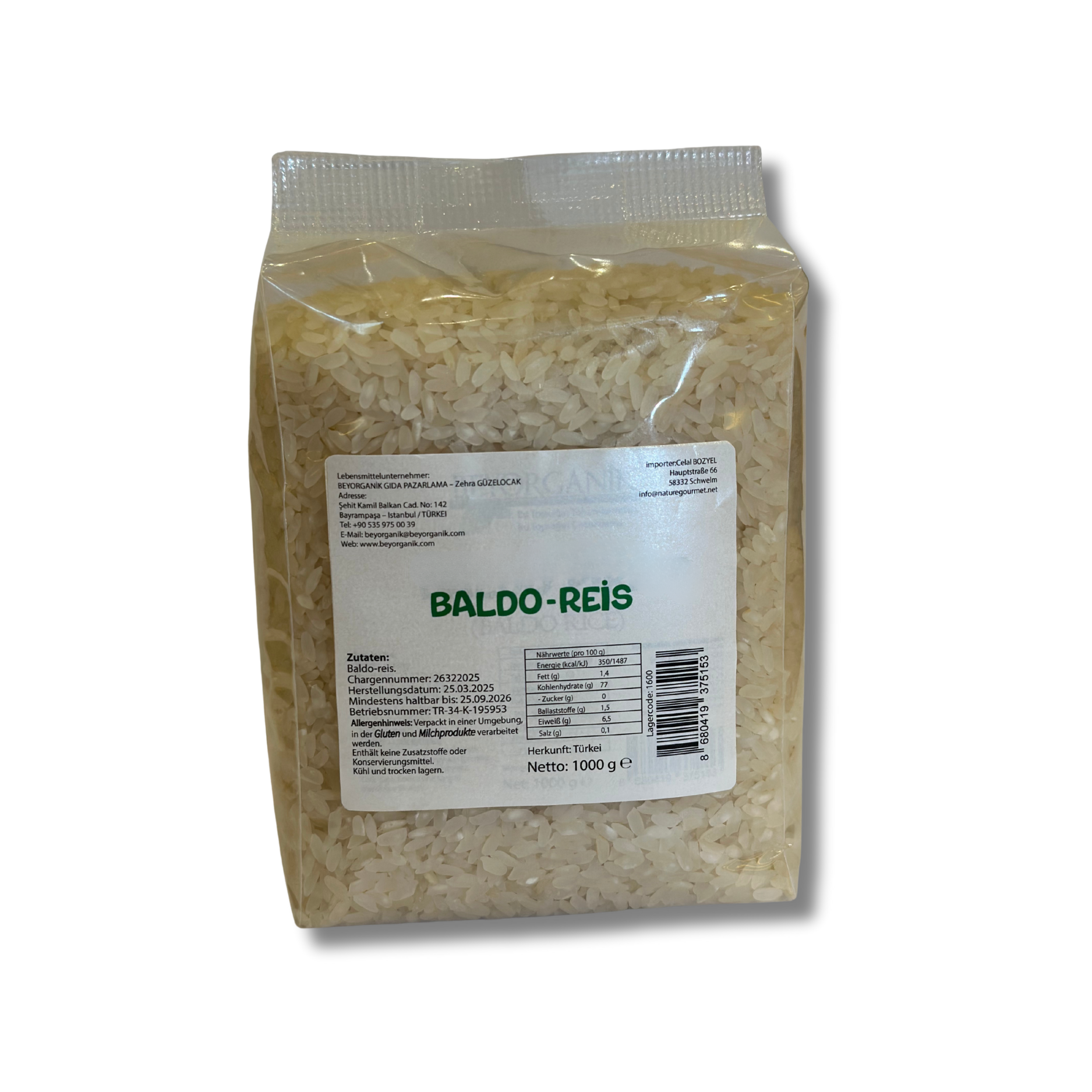 BİO BALDO REIS 1000 g – BEYORGANIK BALDO PİRİNÇ