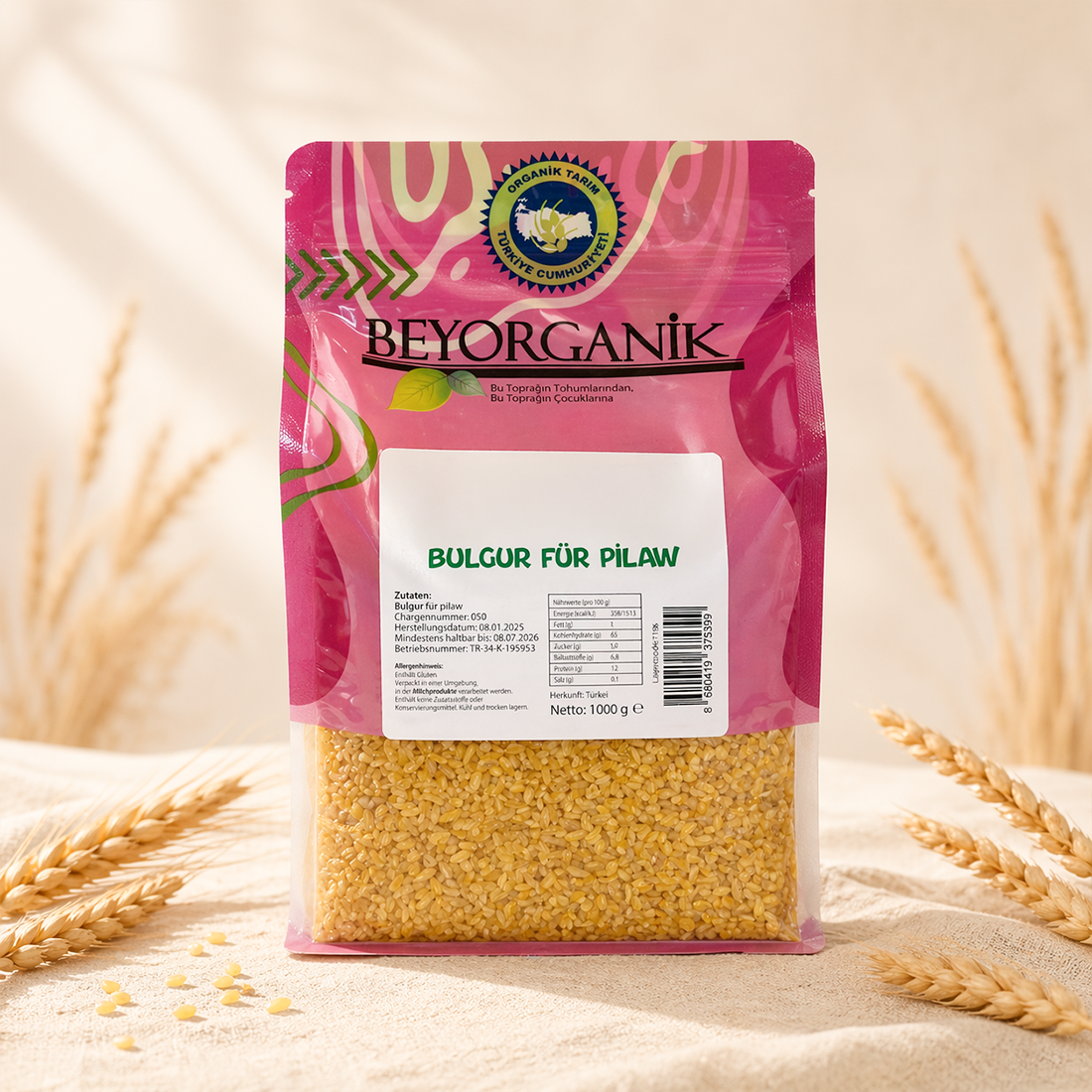 Bio Bulgur für Pilaw (Pestizid- und Aflatoxinanalyse) - Beyorganik Pilavlık Bulgur