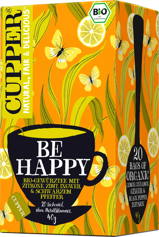 Cupper Be Happy Tee – Natürlicher Genuss für Glücksmomente (20 x 2 g)
