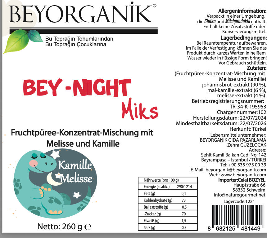 Beyorganik Bey-Organik Night Mix 260 gr