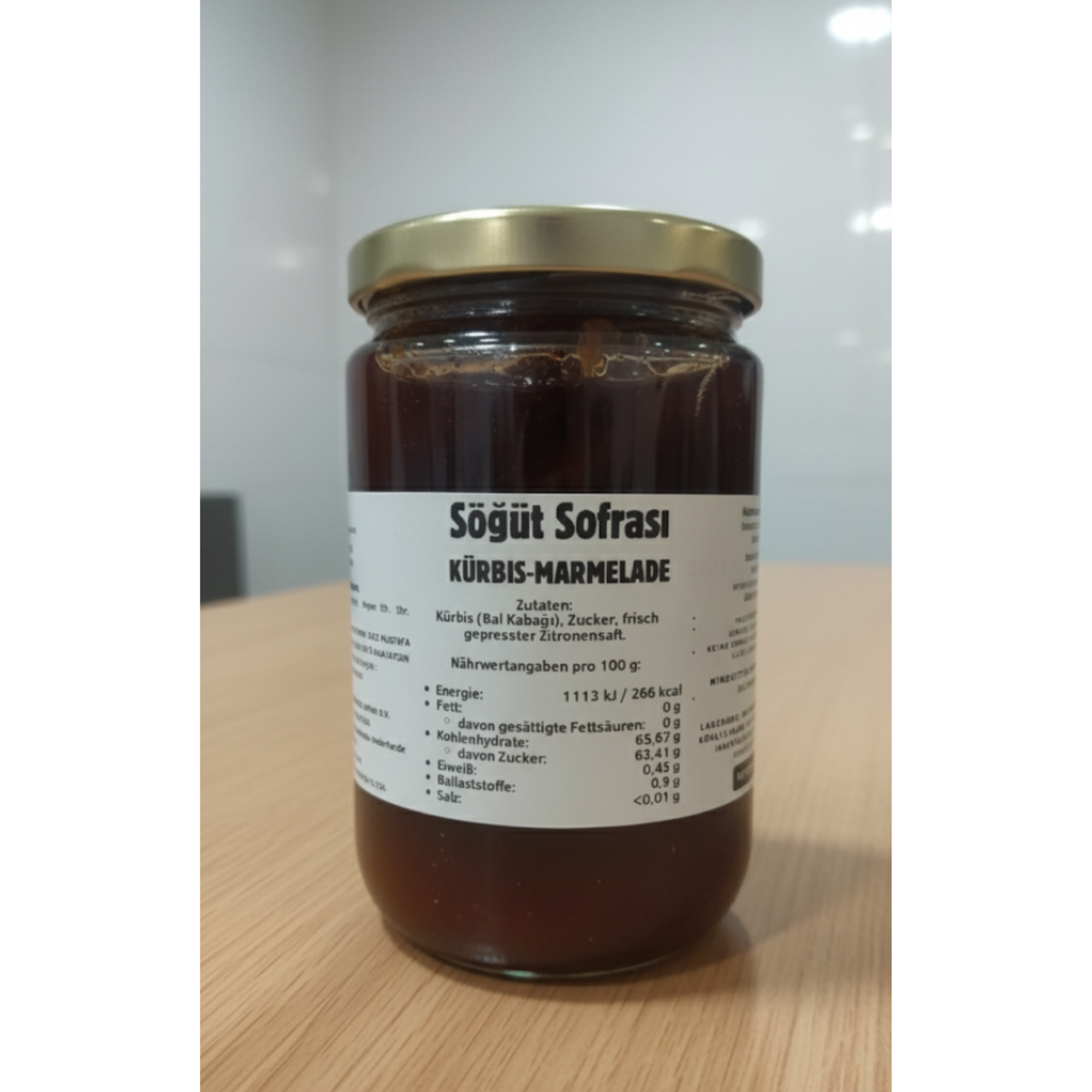 El Yapımı Katkısız Çıtır Kabak Reçeli - 750gr