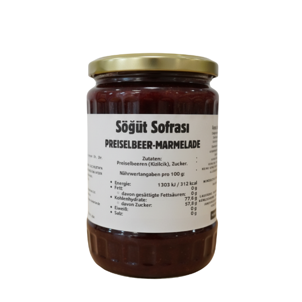 Söğüt Sofrası Preiselbeer‑Kornelkirsche‑Marmelade 700 g