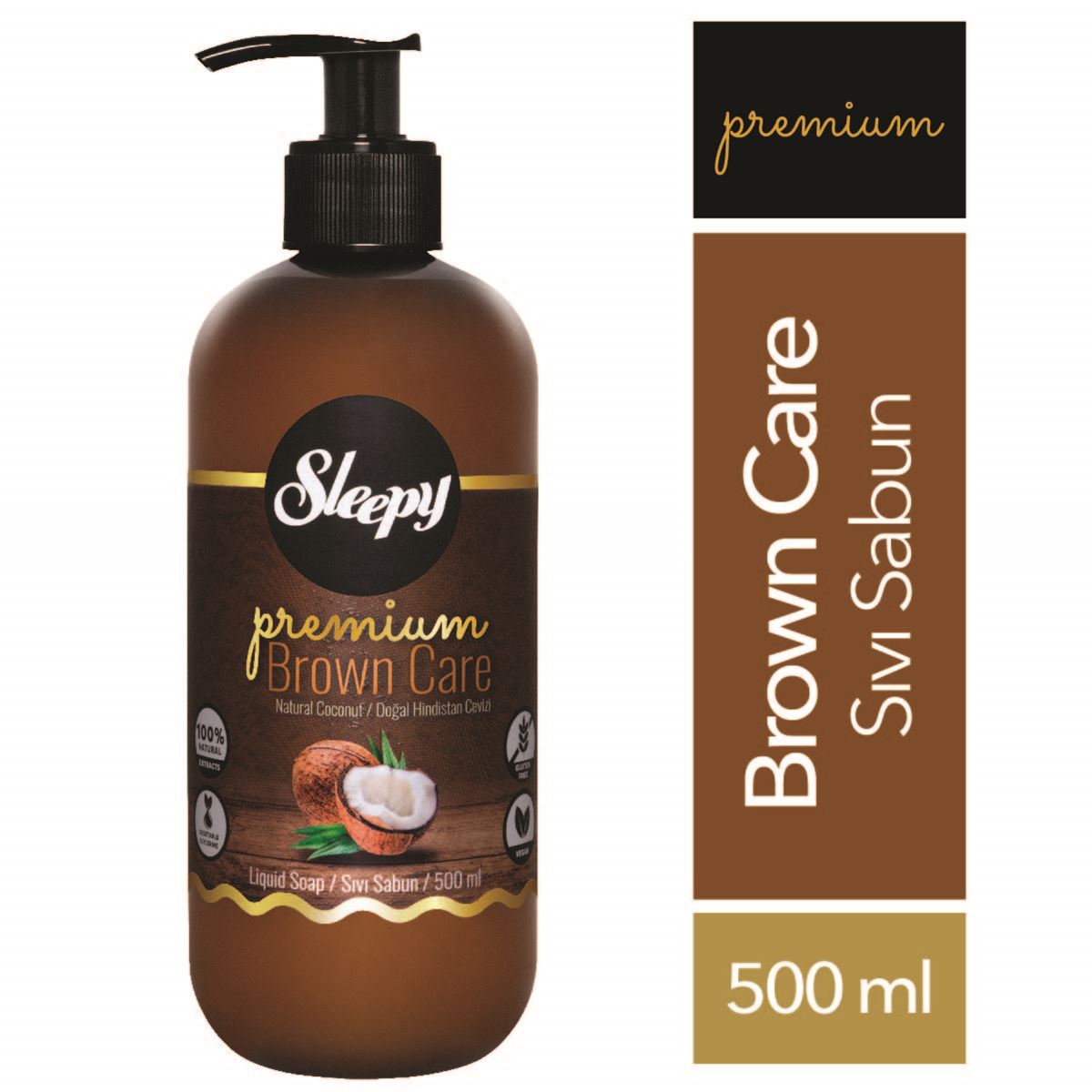 Sleepy Premium Brown Care Flüssigseife – 500 ml