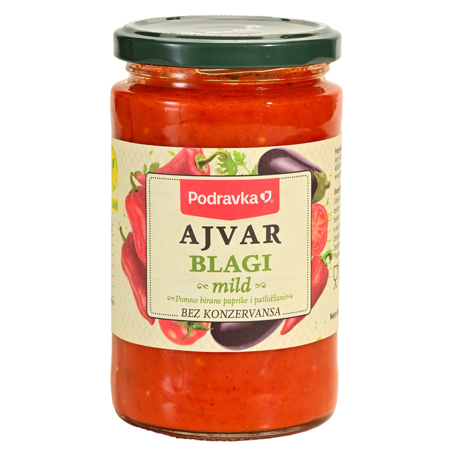 Podravka Ajvar Mild (Blagi) – %100 doğal kırmızı biber ezmesi