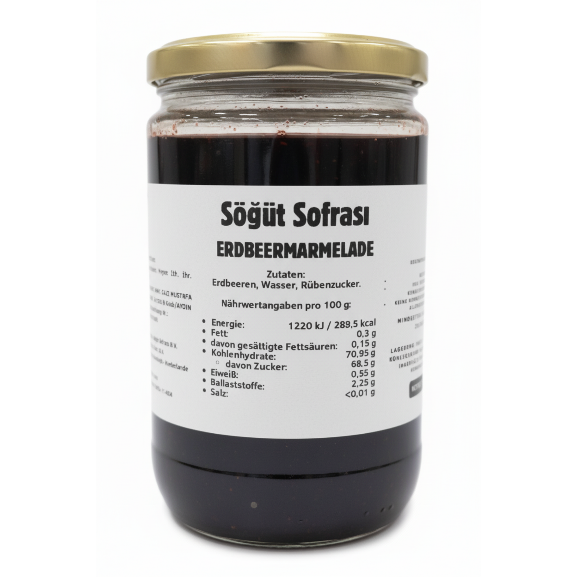 Söğüt Sofrası Erdbeermarmelade 700 g