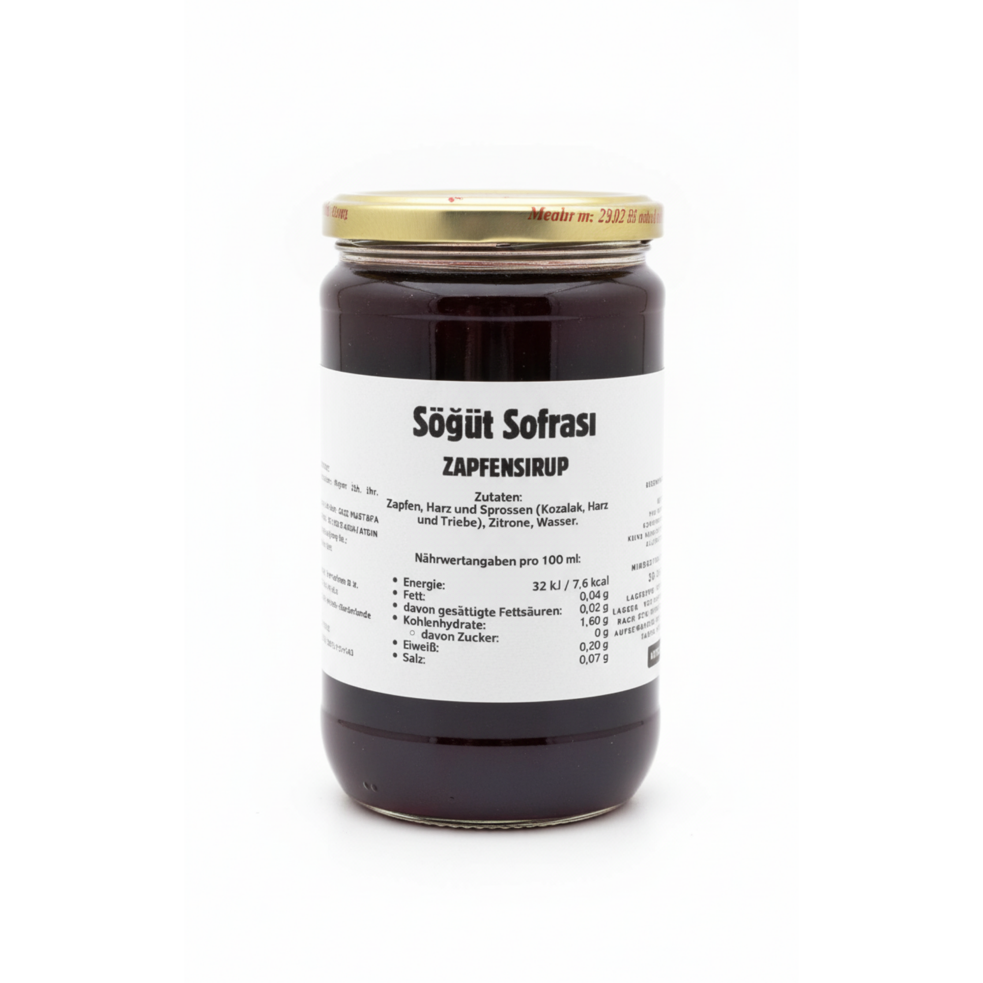 Söğüt Sofrası Zapfensirup ohne Zucker 750 g