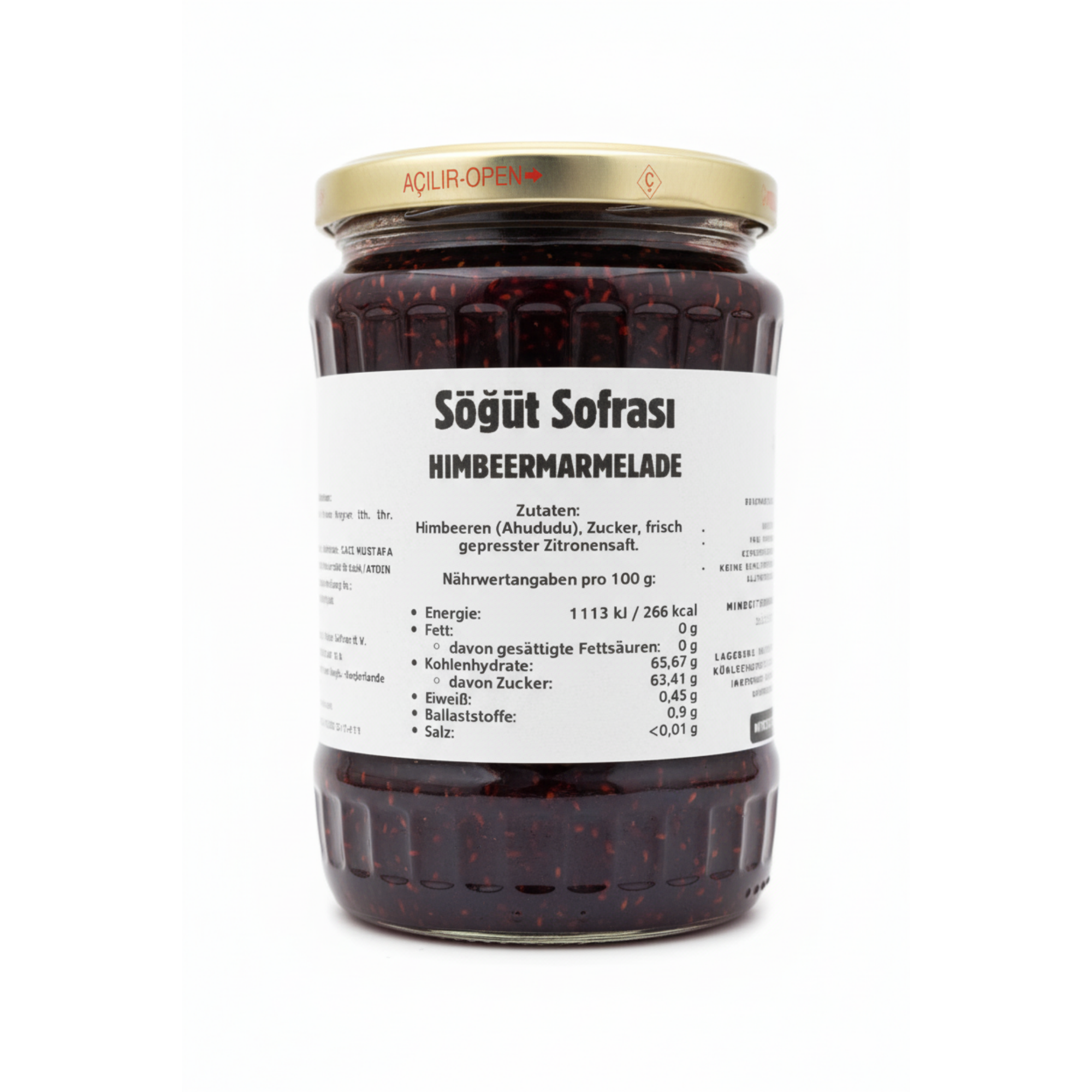 Söğüt Sofrası Hımbeer Marmelade 700 g