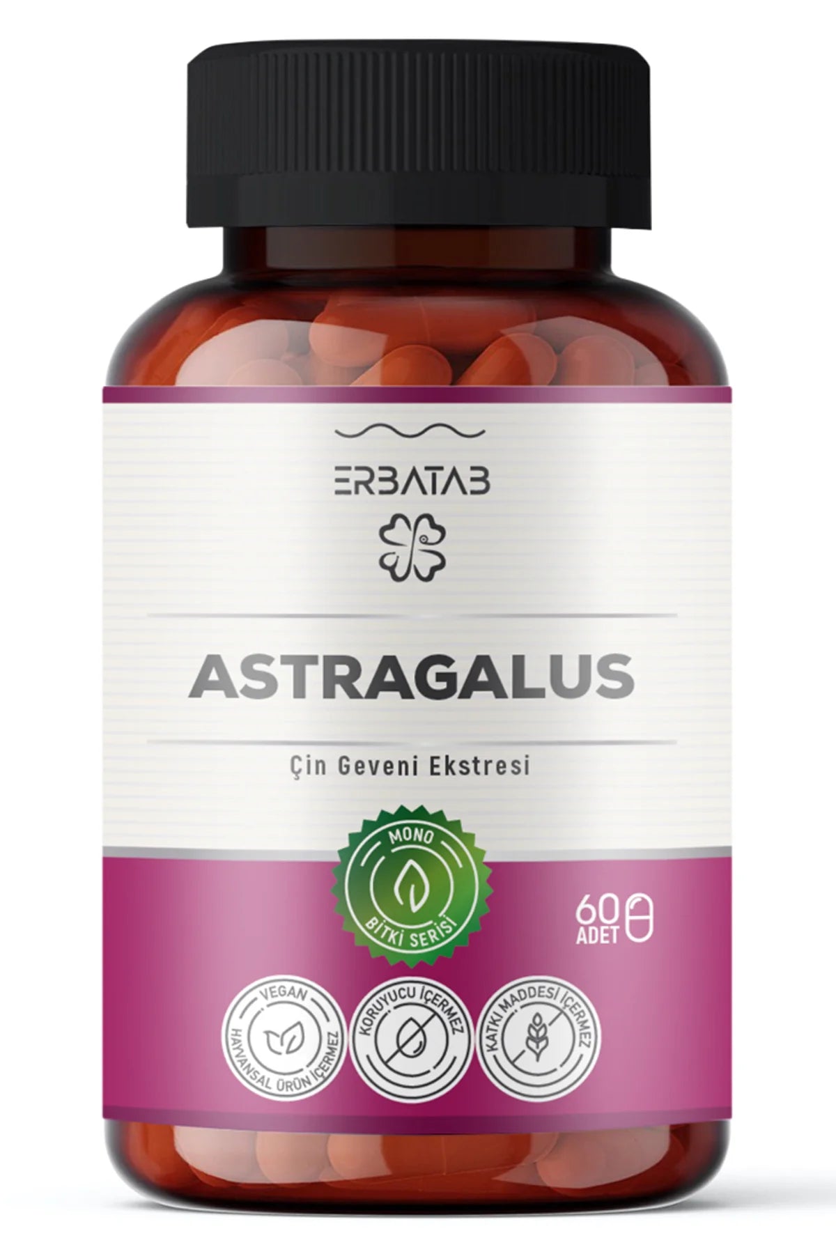 Erbatab Astragalus Extrakt – Chinesischer Tragant- 60 Kapseln – Vegan & Ohne Zusatzstoffe