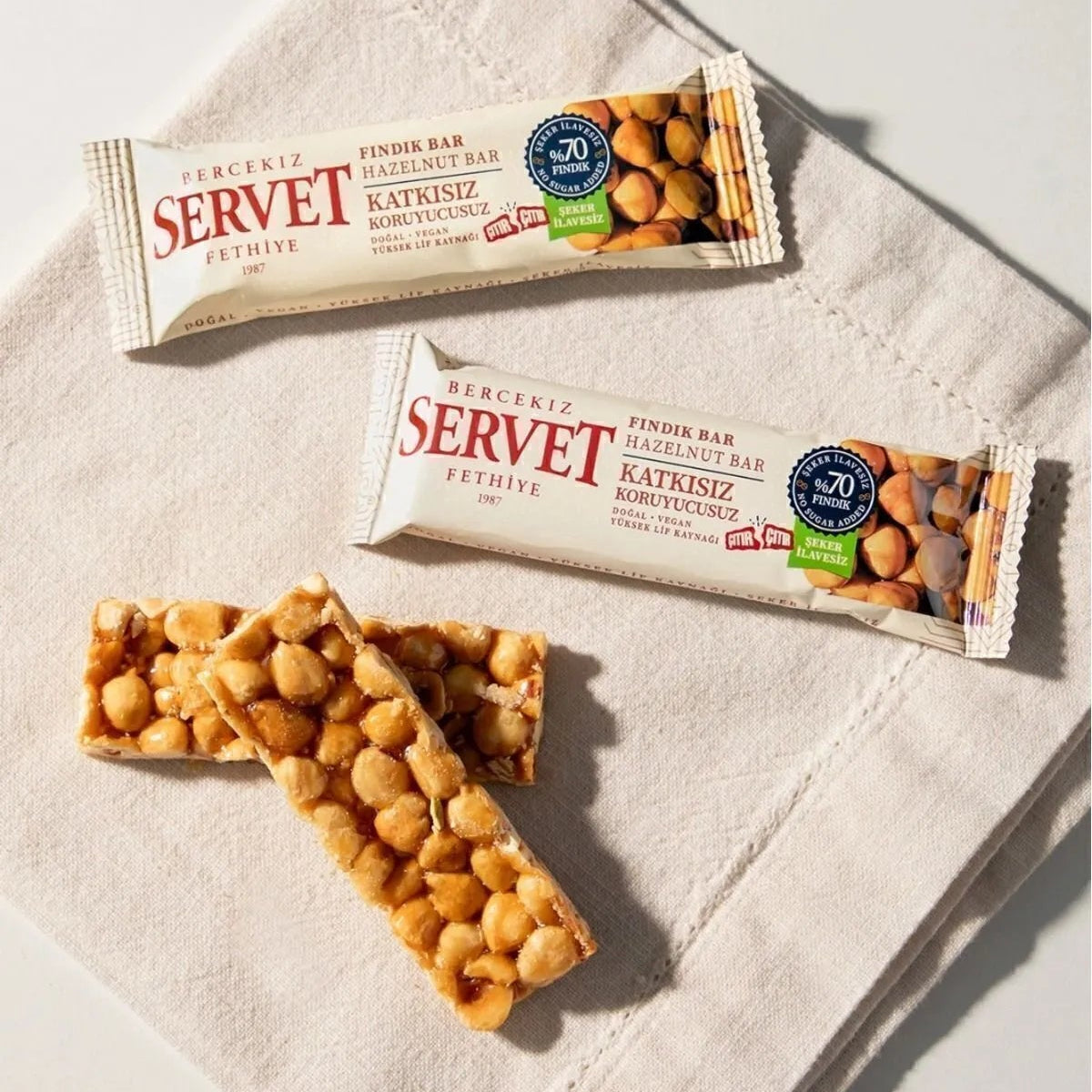 Servet Fındık Bar Hazelnuss Bar 20g