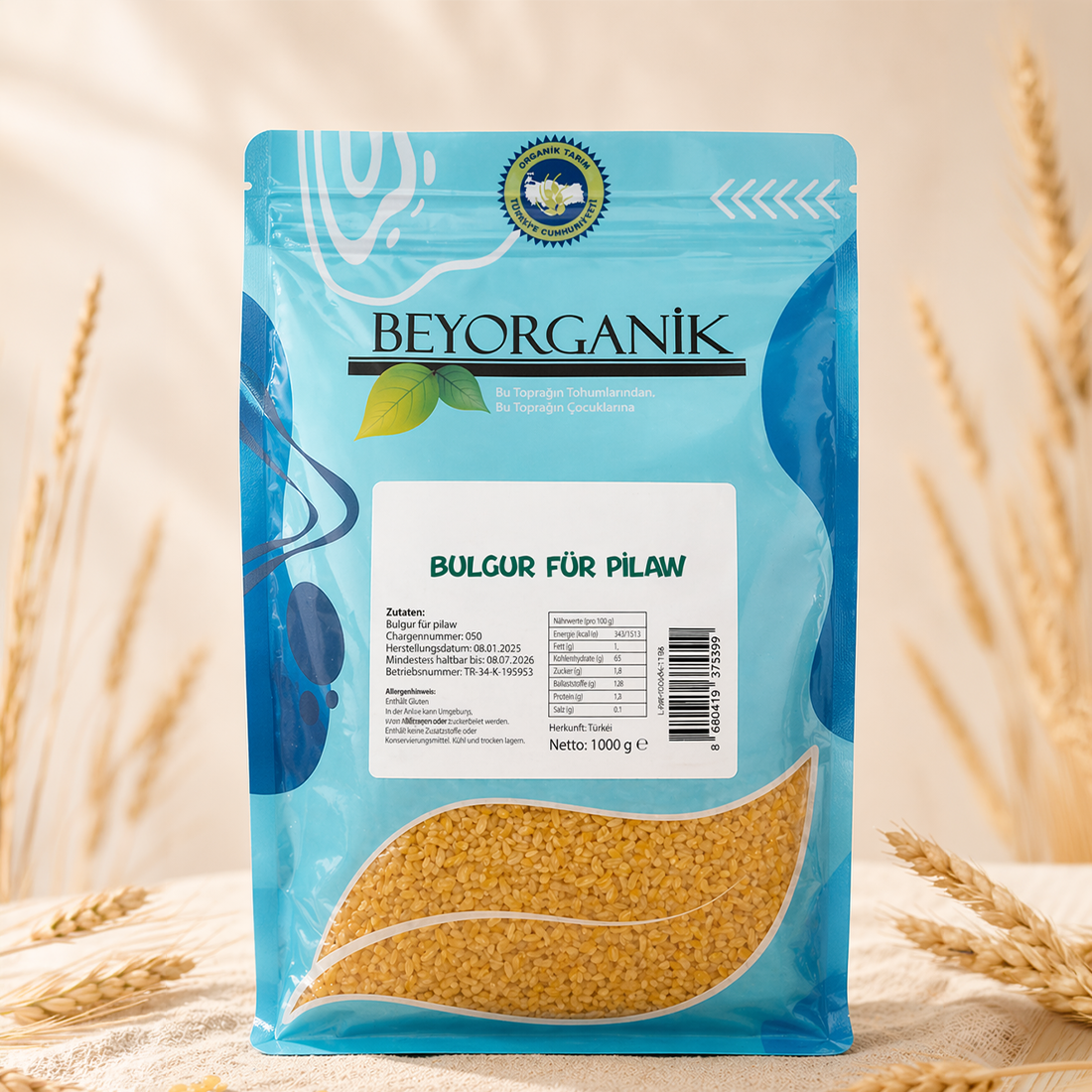 Bio Bulgur für Pilaw (Pestizid- und Aflatoxinanalyse) - Beyorganik Pilavlık Bulgur