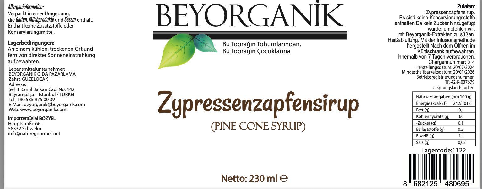 Beyorganik Kieferzapfensirup 230 ml