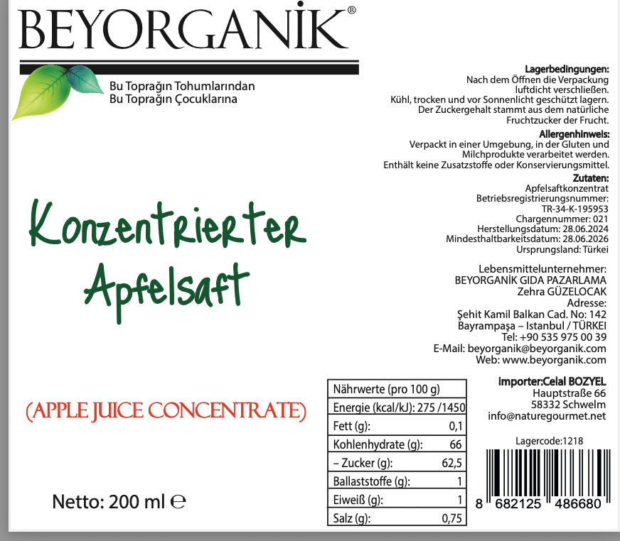 Bio - Apfelsaftkonzentrat - 248g