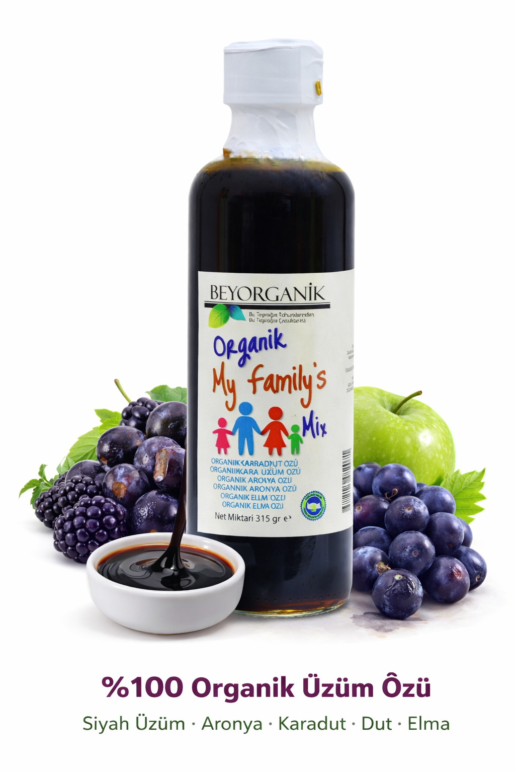 Beyorganik Bio Kräutersirup – My Family’s Mix 315 g - MHD: 08.2025