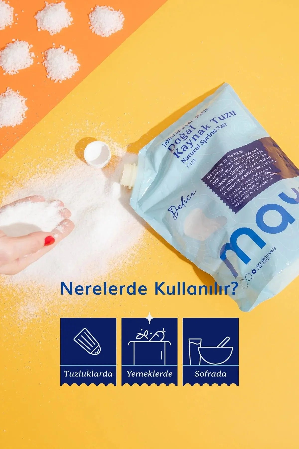 Mayi Jodiert – 2 kg fein gemahlenes natürliches Quellsalz