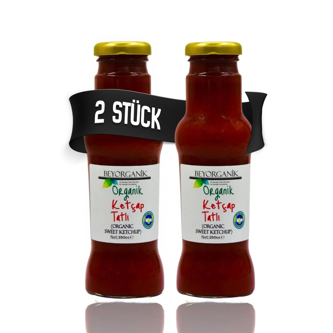 2 Stück Bio süßer Ketchup 250 cc (MHD: 19.03.2026)
