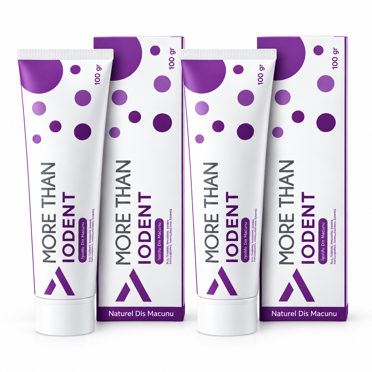 More Than Iodent – ​​Florürsüz Doğal Diş Macunu – 100 g – (2 adet) Son kullanma tarihi: 10.2026
