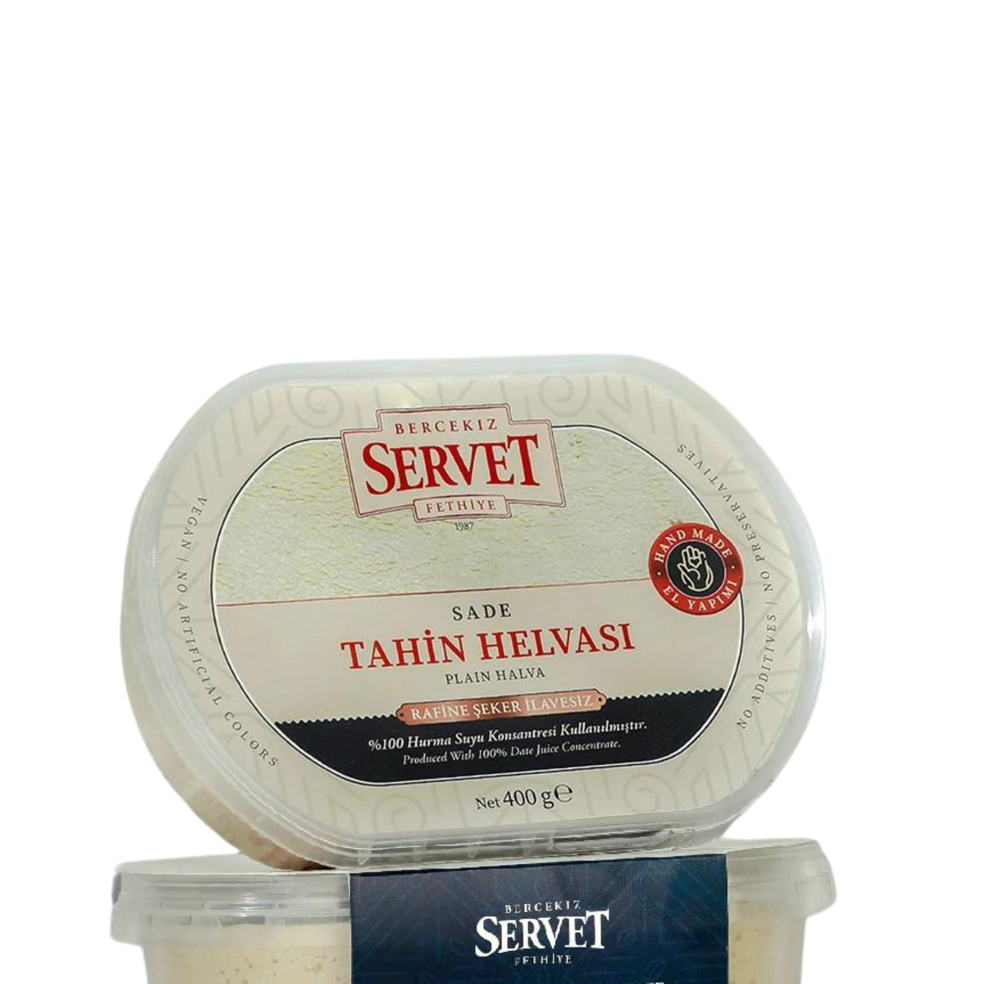 Servet Ohne Zucker Tahini - Frische, reine Tahini-Halva 400 g M.H.D. 12.03.25