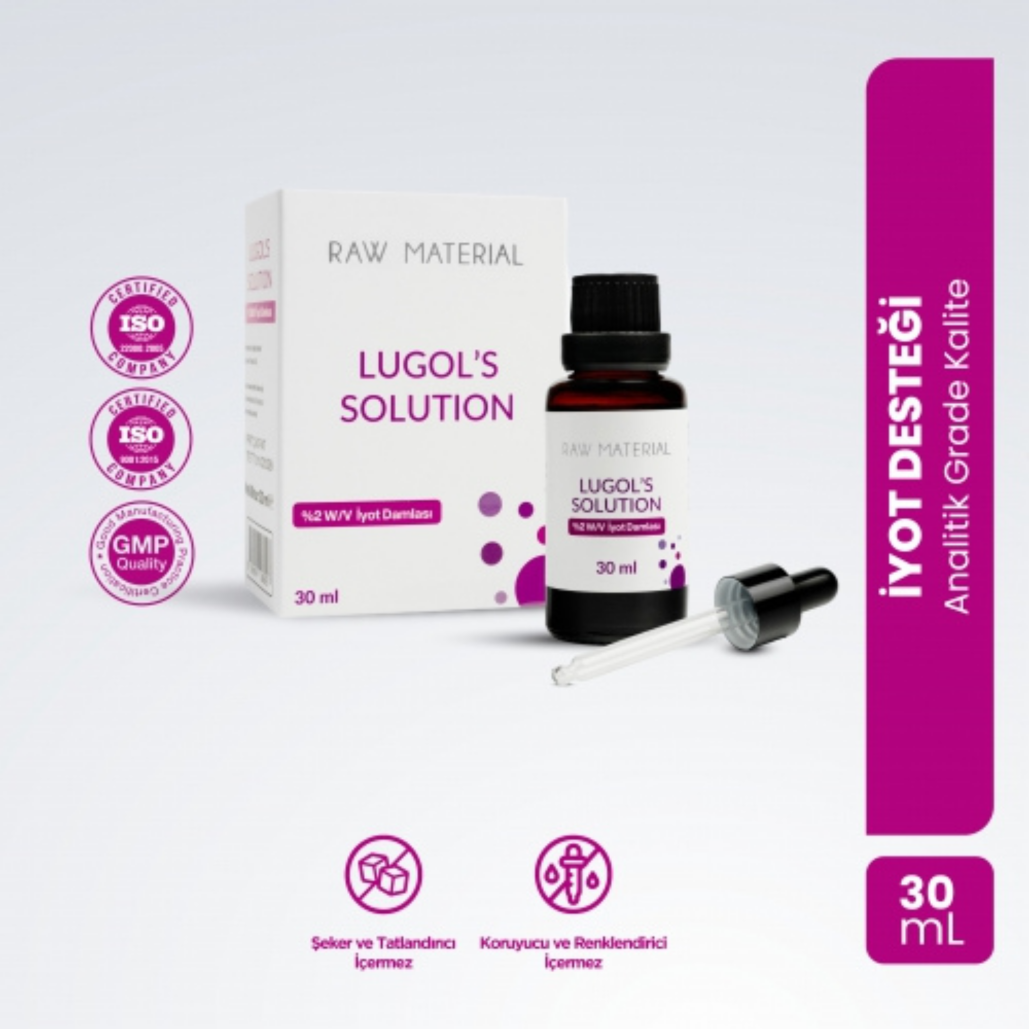 Rohstoff Lugols Lösung Jod %2- 30 ml (Beschädigtes Paket)