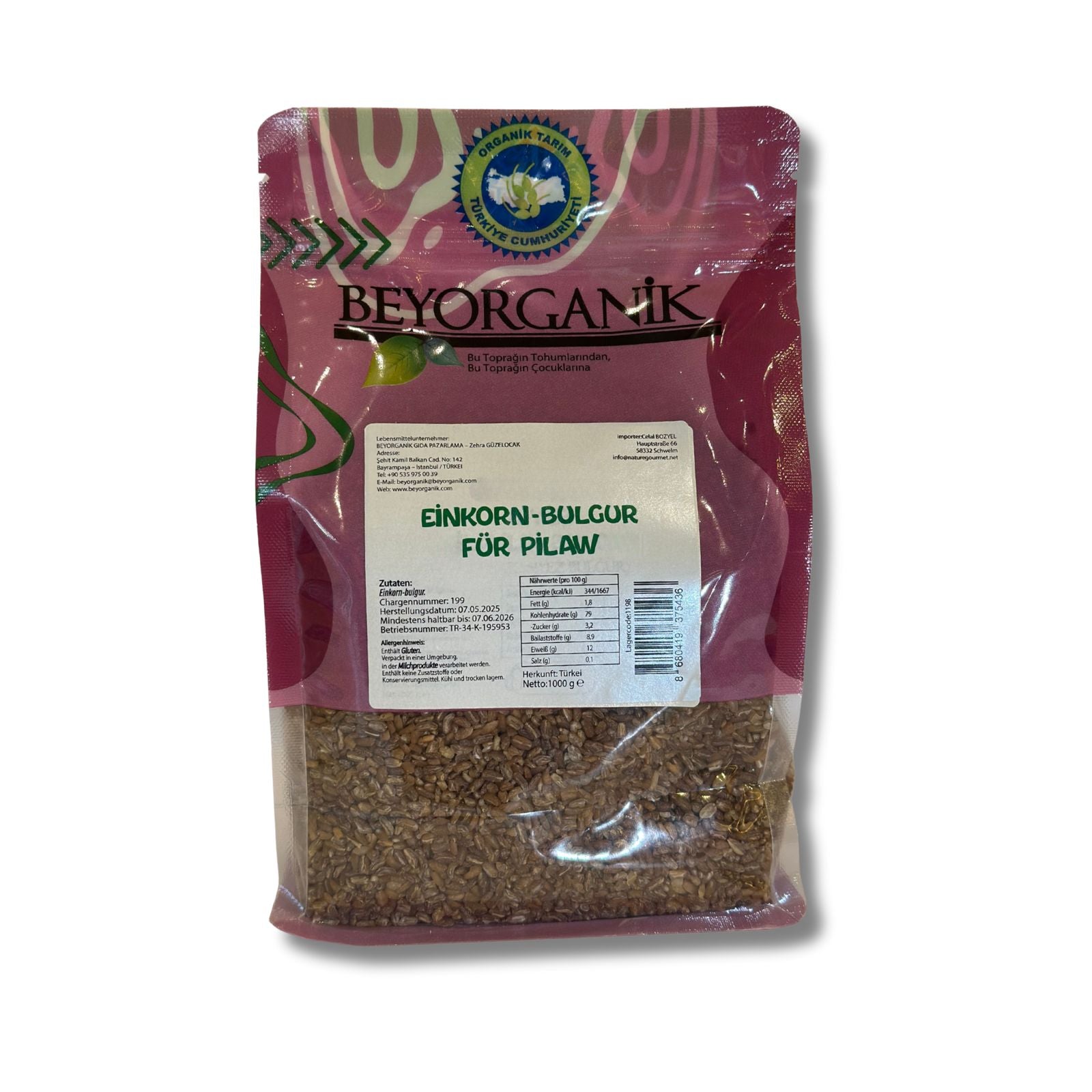 Einkorn Bulgur Für Pilaw  Beyorganik Siyez Bulgur - 1 kg