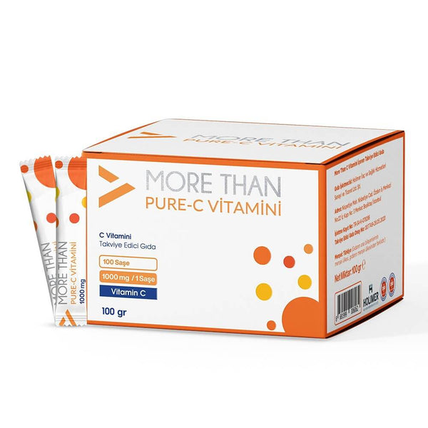 Vitamin C Pulver – More Than | 100 g (100 Sachets à 1000 mg) – Reines & Hochdosiertes Vitamin C
