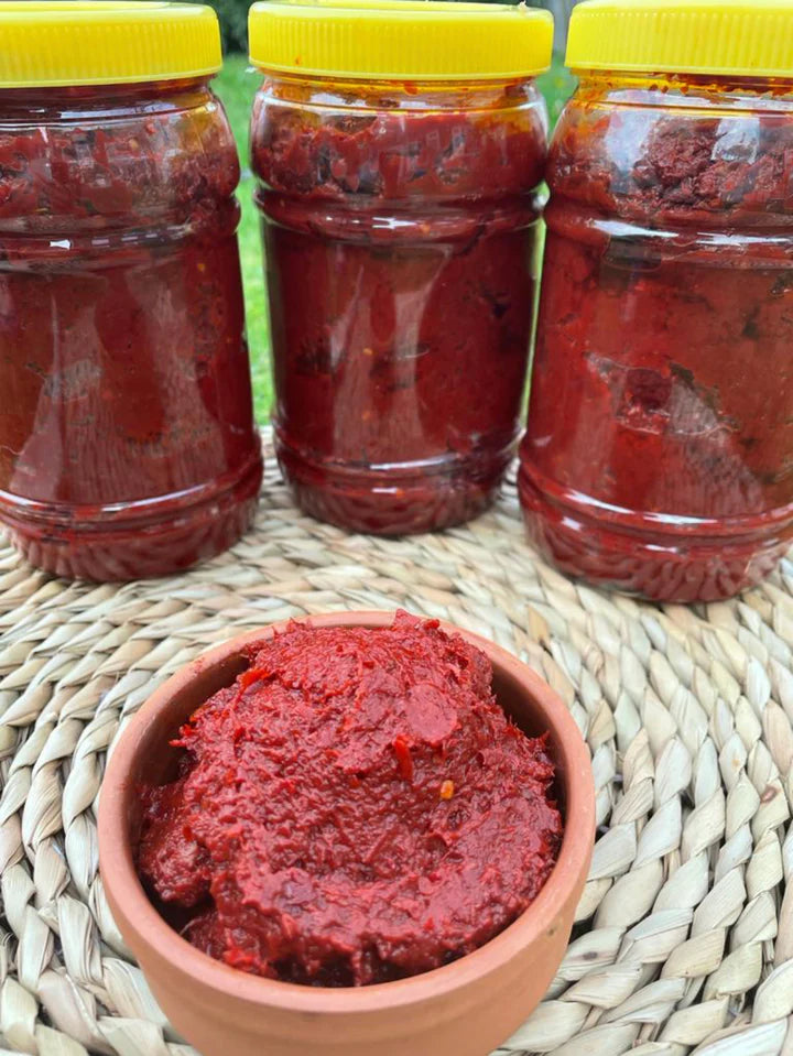 Paprikapaste Scharf 1 kg – Antep Sonnengetrocknet • Türkische Paprikapaste