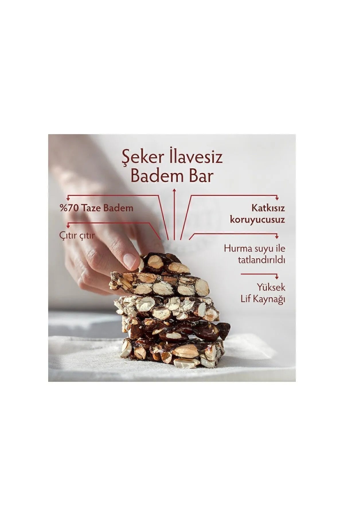 Servet Badem Bar Mandel Bar 20g