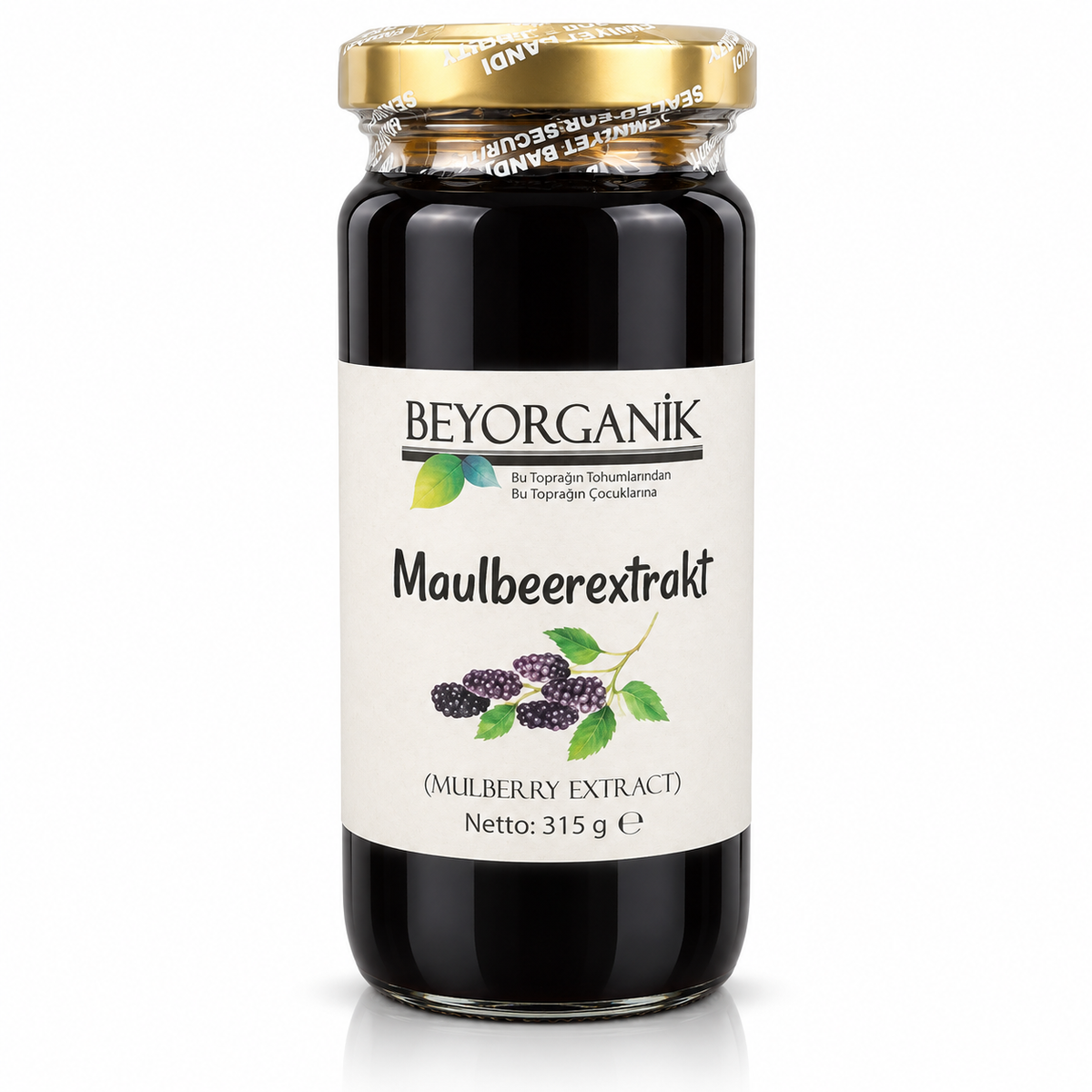 Beyorganik Schwarzer Maulbeerextrakt – Ohne Zuckerzusatz – 315 g