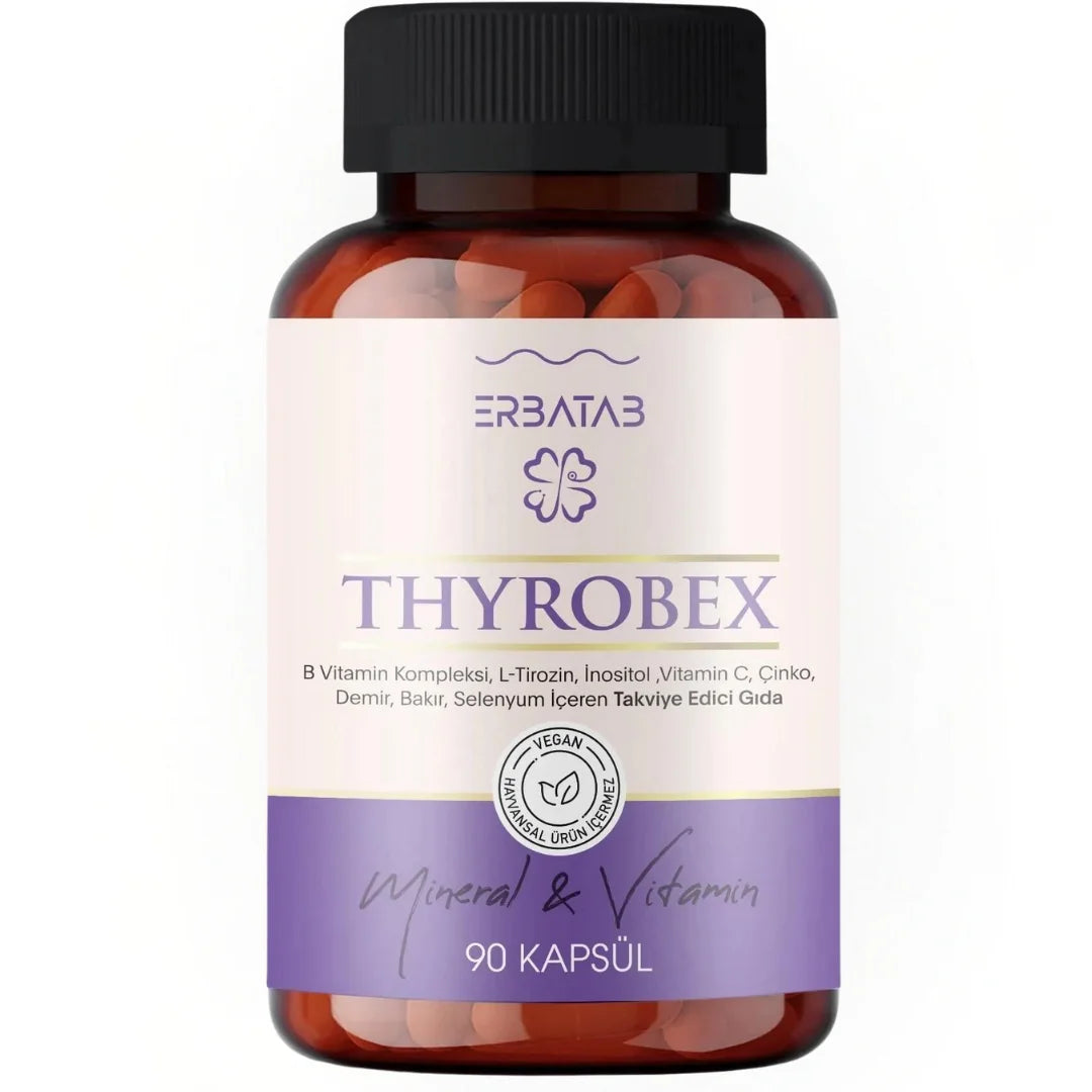 Erbatab Thyrobex 90 Kapsln  –  Vegane Multivitamine mit B12