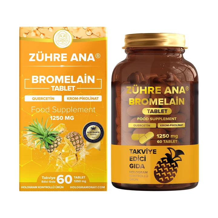 Zühre Ana  Bromelin Tablet -Quercetin Krom-Pikolinat- 1250 mg 60 stück