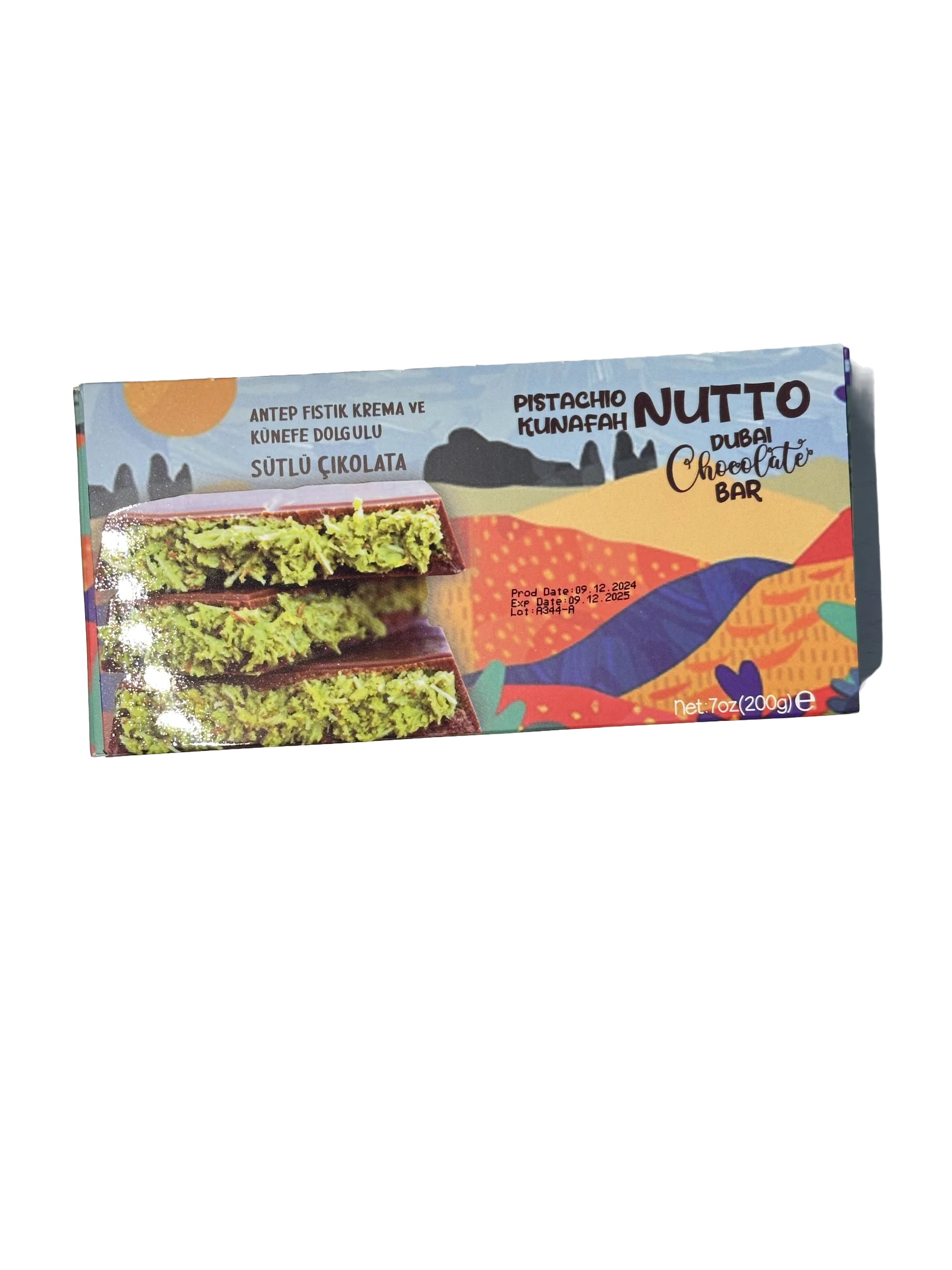 Nutto Dubai Çikolata Barı, fıstık kreması ve kadayıf (200 g)