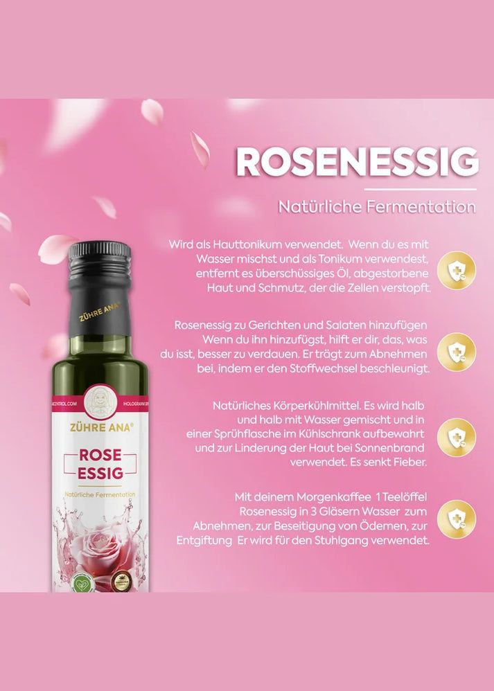 Zühre Ana Rosenessig – Natürlich fermentiert, 100 % naturrein (500 ml)