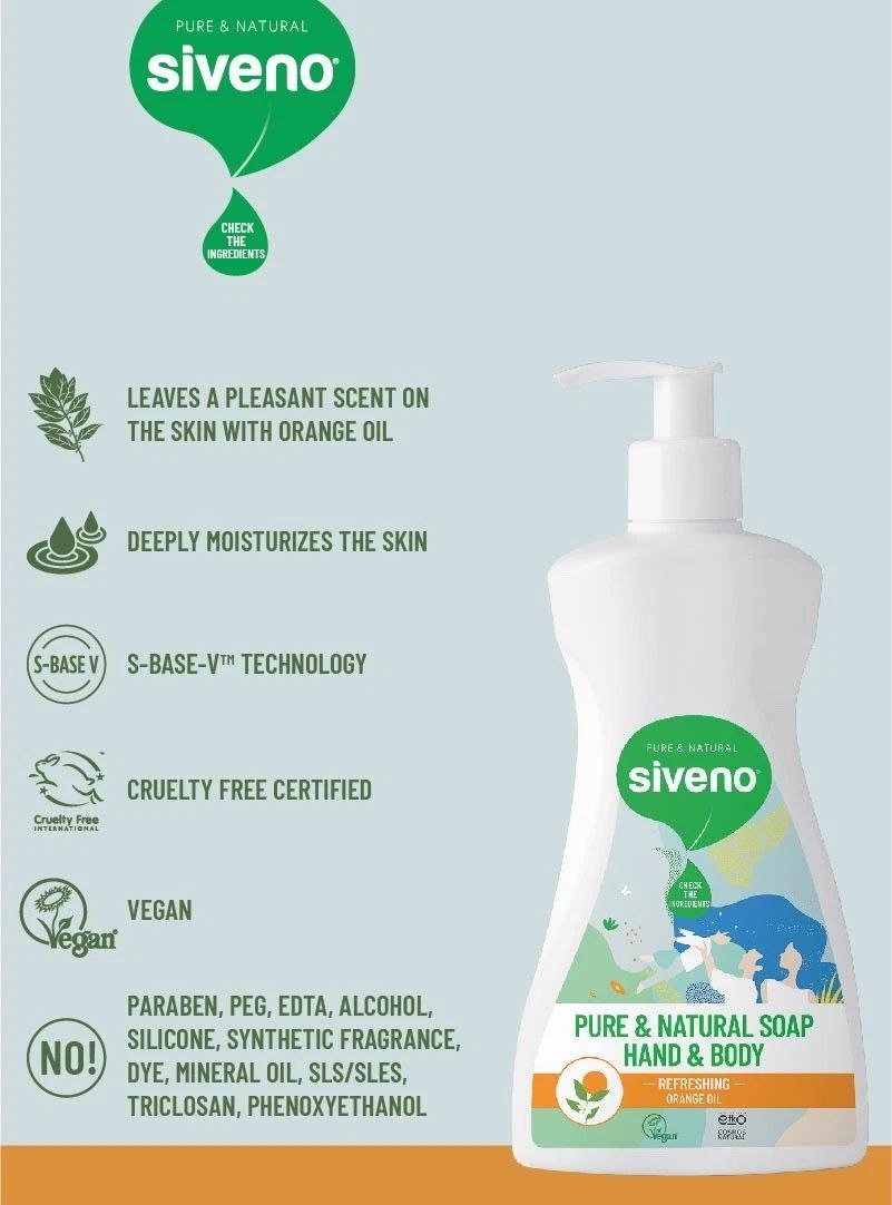 Siveno Reine & natürliche Seife für Hände & Körper 300ml