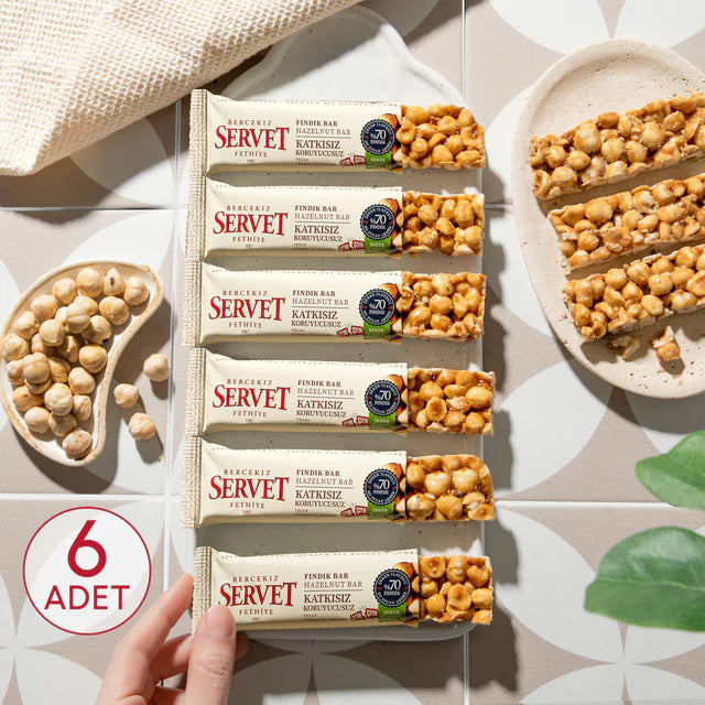 Servet Haselnuss-Krokant-Riegel ohne Zuckerzusatz, 20 g, 6er-Pack MHD:29.05.2025